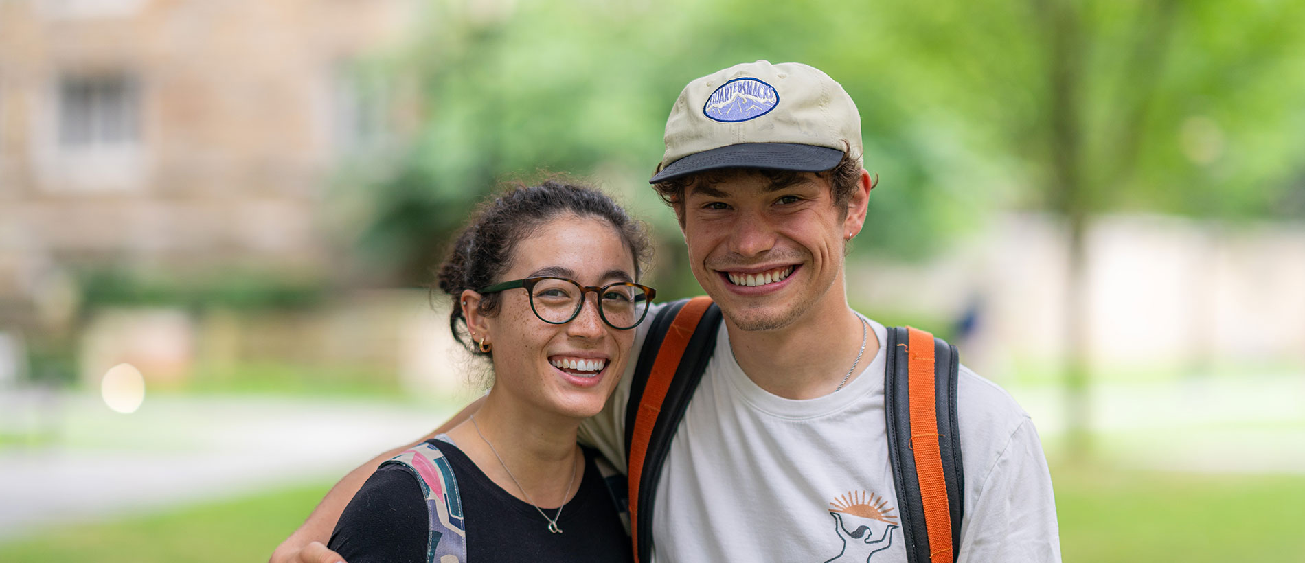 Two yale students smiling at the camera